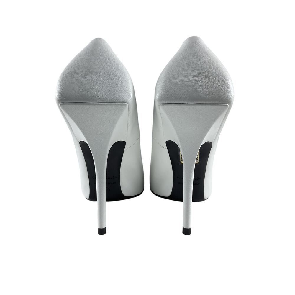 Balenciaga Sleek White Square Knife Pumps Size EU 37.5 / US 7.5 - Picture 5 of 10